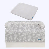 Frostcore™ Cooling Couch Cover Dog Bed and Cooling Mat Set - Clouds Grey Waffle Grey