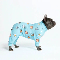 Dog Pajama - Breakfast Blue