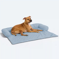 Frostcore™ Cooling Couch Cover Dog Bed - Hearts Ash Blue