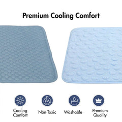 Frostcore™ Cooling Mat (2-pack) - Ash Blue & Hearts Blue
