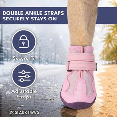 365 All-Season Dog Shoe 4PC Set - Pink