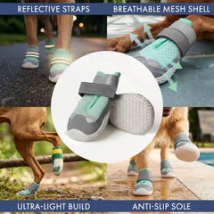 Hot Pavement Pawtector Dog Shoes - Teal