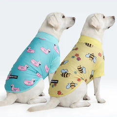 Sunblock Dog T-Shirt (2-pack) - Bees Flamingo