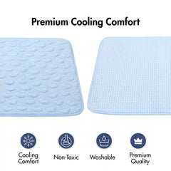 Frostcore™ Cooling Mat (2-pack) - Hearts Blue & Waffle Blue