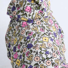 Vintage Flower Human Hoodie - Light Grey