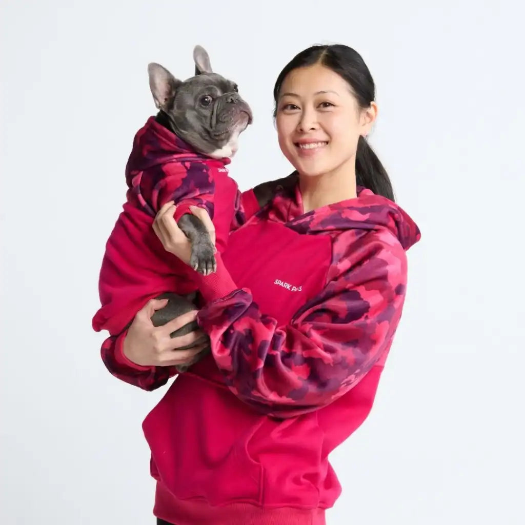 Fuchsia Camo Dog Hoodie