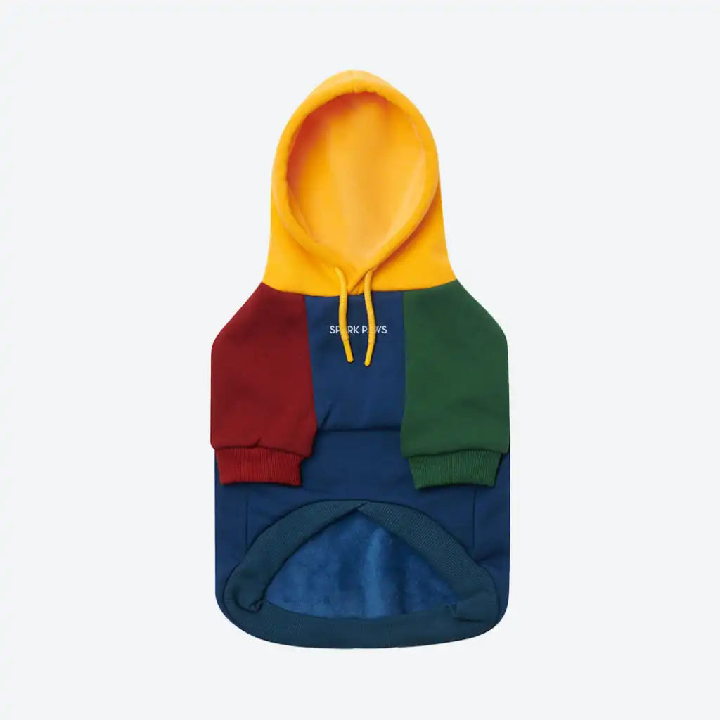 Primary Color Block Dog Hoodie