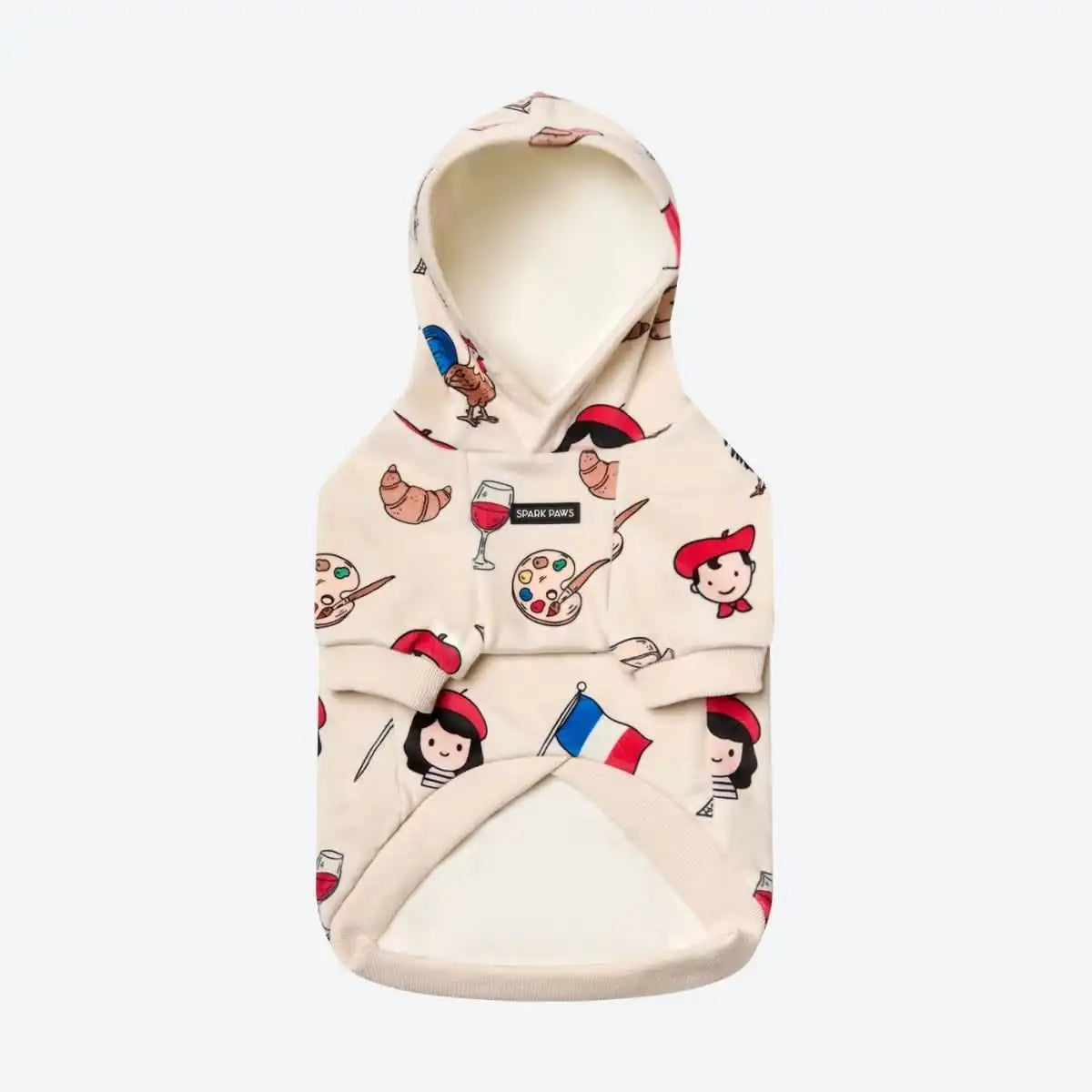 The France Dog Hoodie - Beige