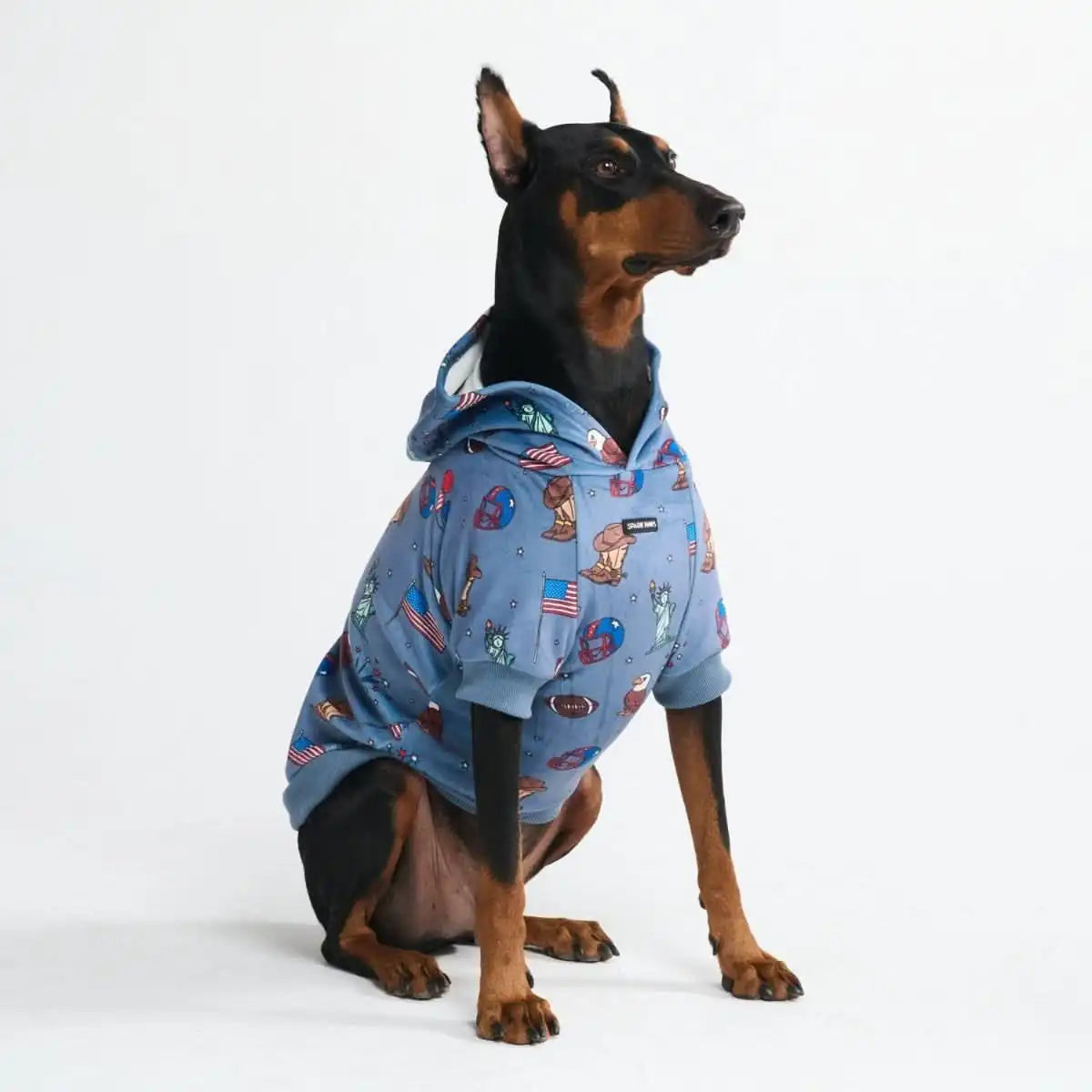 The USA Dog Hoodie - Blue