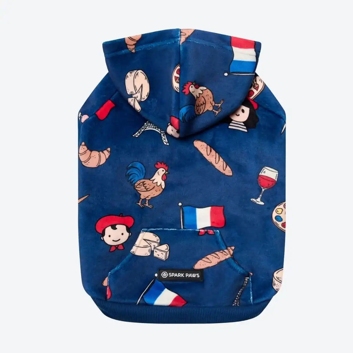 The France Dog Hoodie - Blue