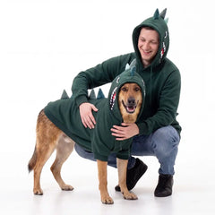 Halloween Dog & Human Matching Hoodie Set – Dinosaur