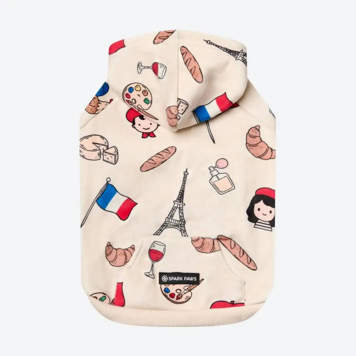 The France Dog Hoodie - Beige