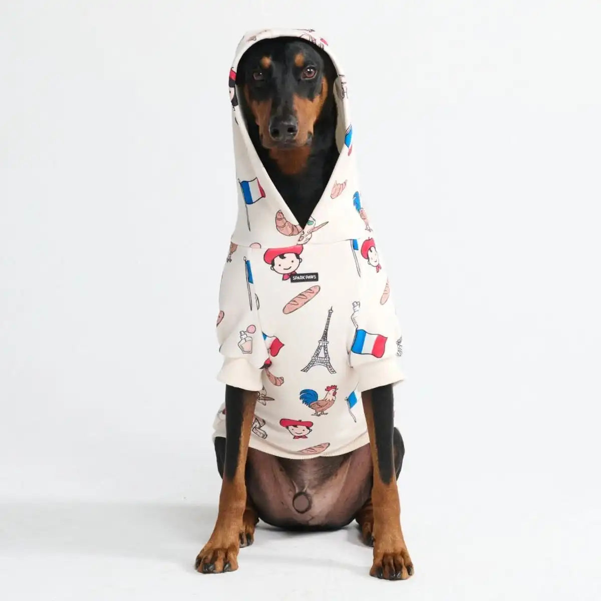 The France Dog Hoodie - Beige