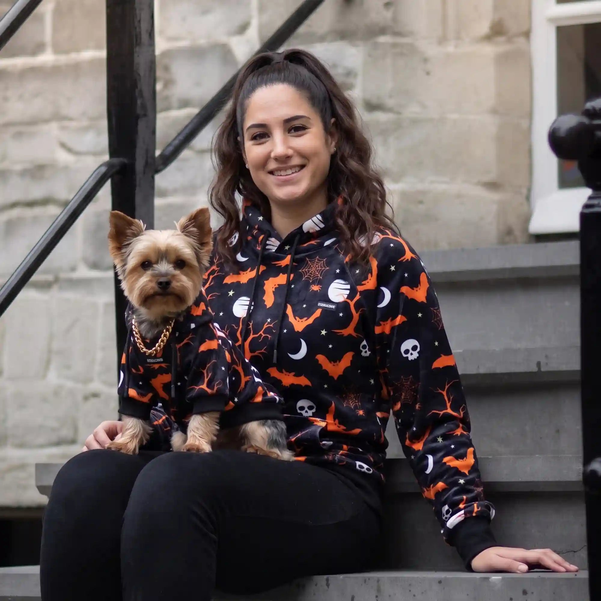 Halloween Dog Hoodie - Black