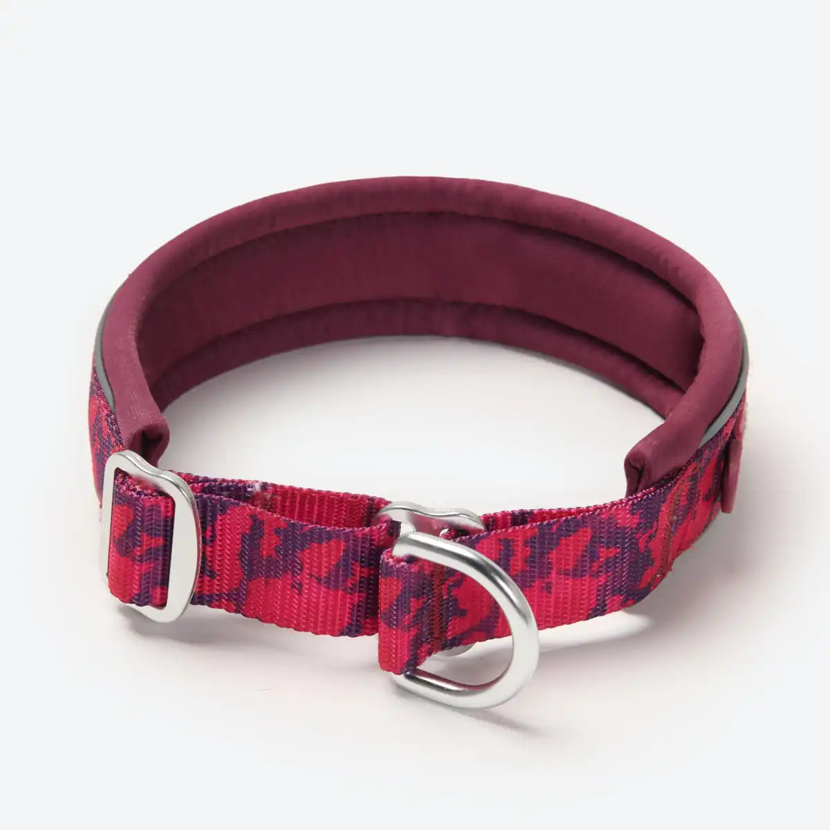 Cushioned Martingale Collar - Fuchsia Camo