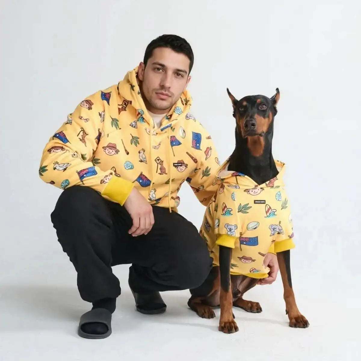 The Australia Dog Hoodie - Yellow