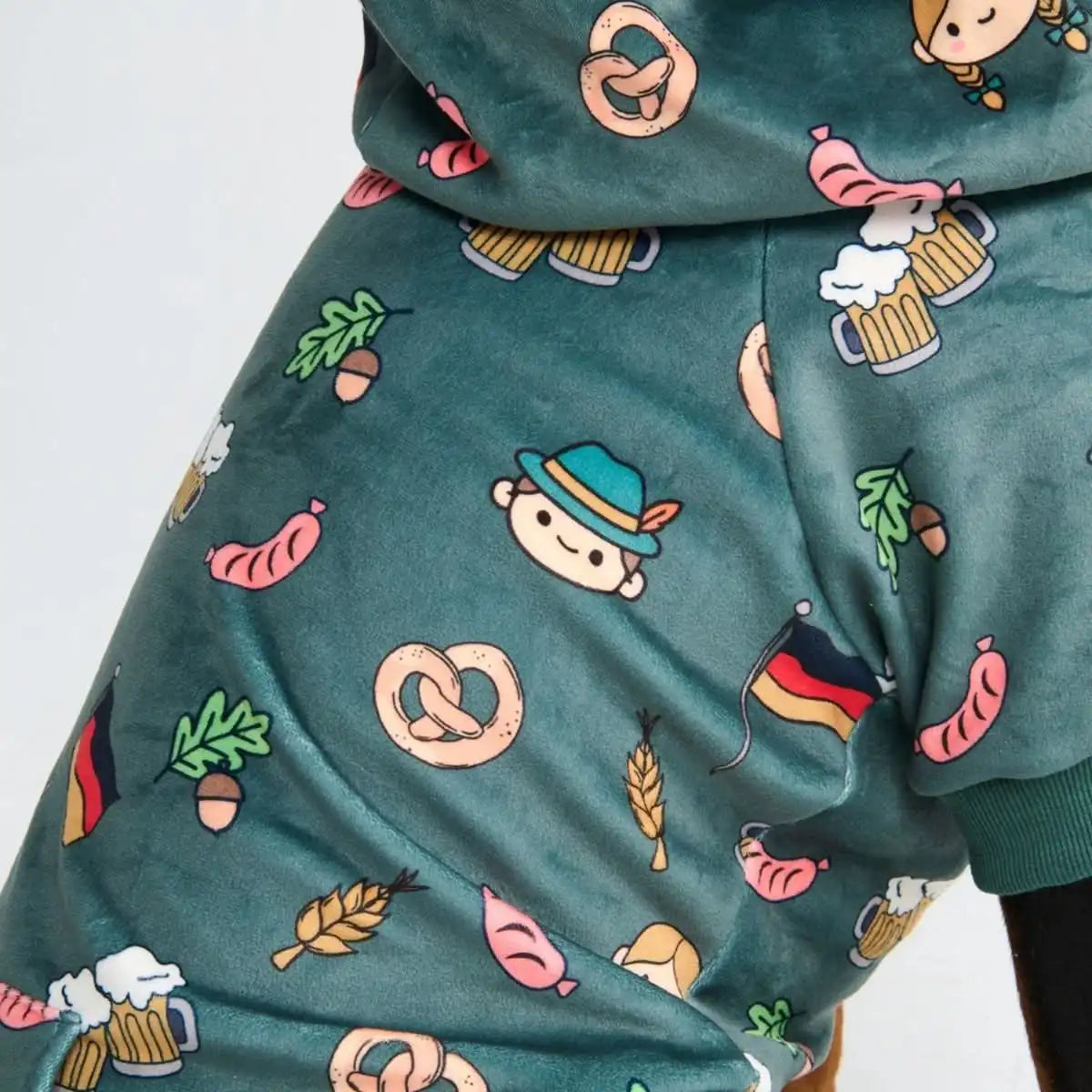 The Germany Dog Hoodie - Dark Green