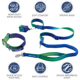 Comfort Control Collar and Multipurpose Leash Set - Lime Wave