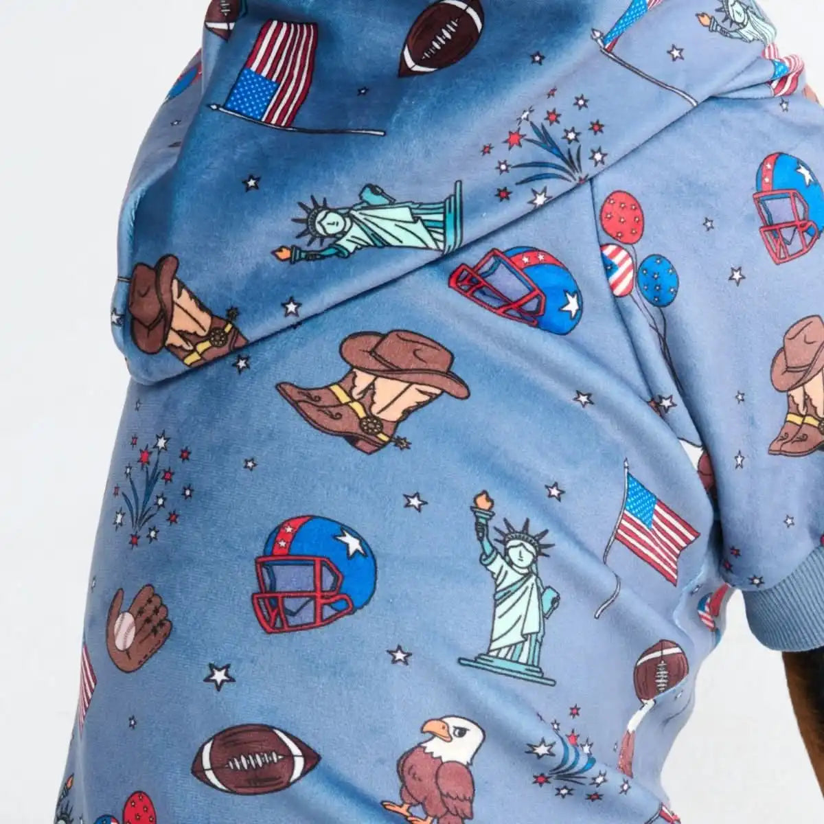 The USA Dog Hoodie - Blue