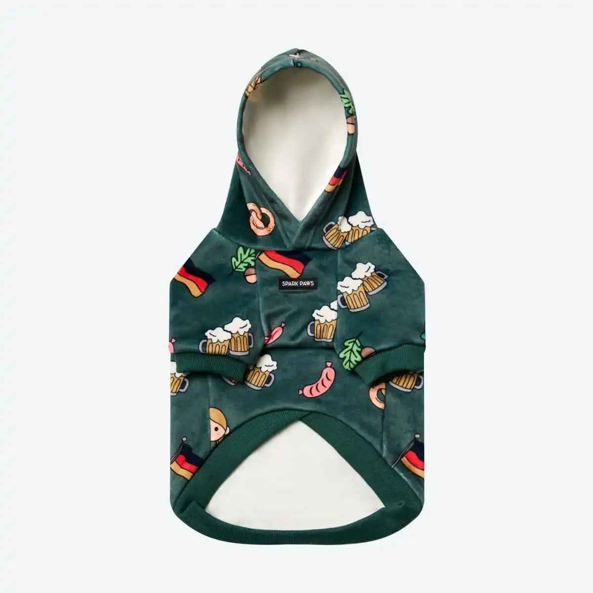 The Germany Dog Hoodie - Dark Green