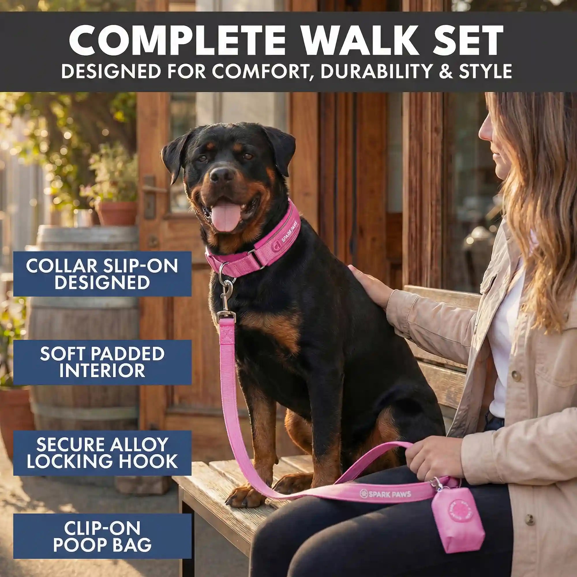 Martingale Collar Set - Pink