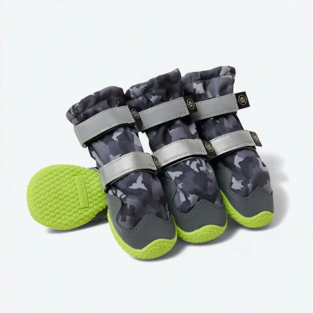 Dog Rainboots, Waterproof Dog Shoes - Grey Camo