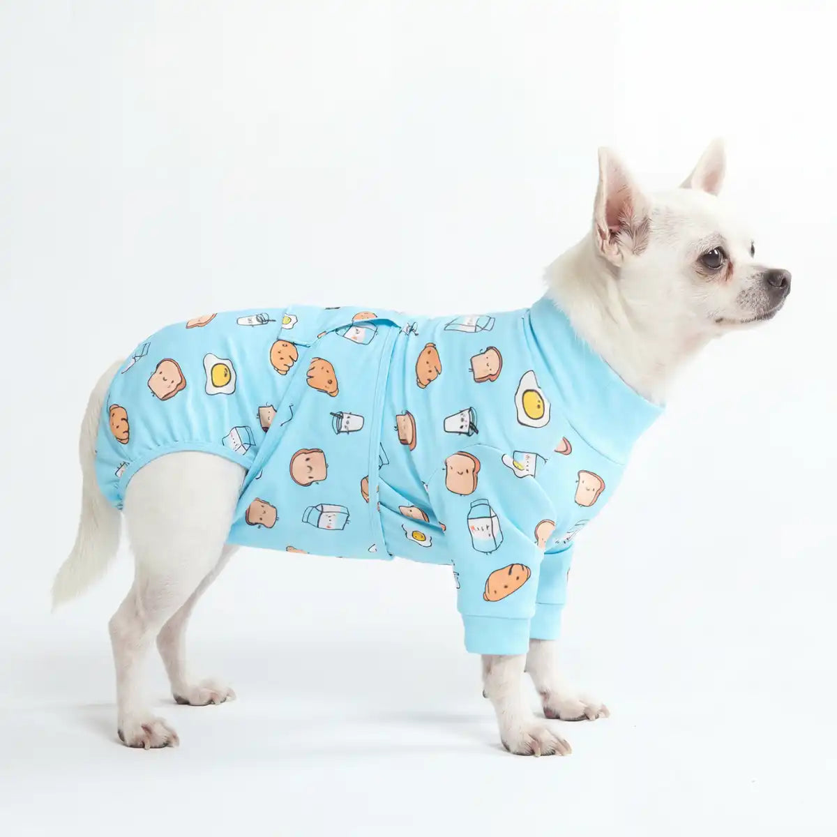 Dog Surgical Suit - Breakfast Blue