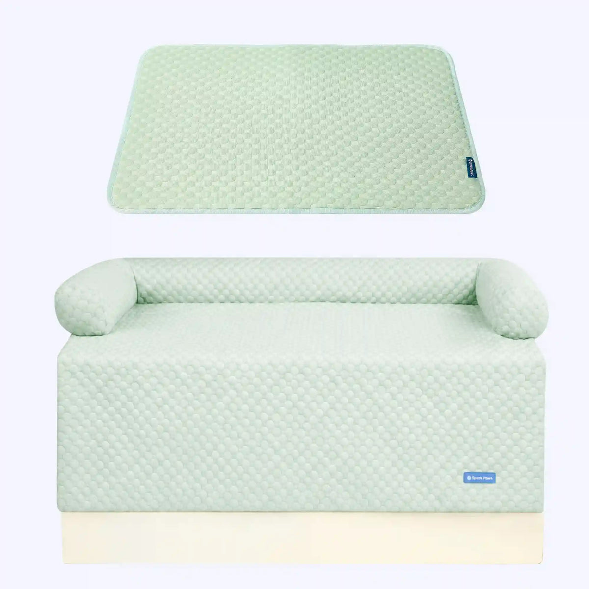 Frostcore™ Cooling Couch Cover Dog Bed and Cooling Mat Set - Orb Green