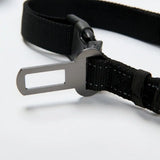 Multipurpose Seatbelt Handsfree Leash & Poop Bag Holder Set - Black