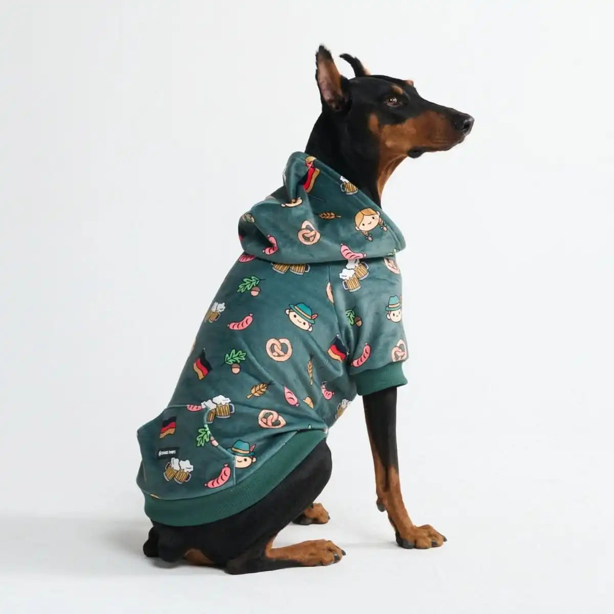 The Germany Dog Hoodie - Dark Green